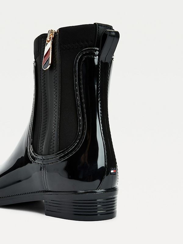 Tommy hilfiger gloss hot sale long rain boots